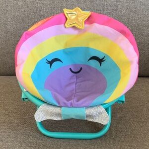Rainbow Smiley Papasan Foldable Chair Doll Furniture 18” Dolls Metal Frame